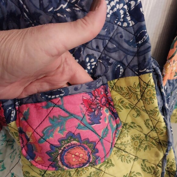 3752 Size XL / 1X Cropped Quilted Bog Coat In Red and Blue,Green, Orange. - Picture 4 of 8